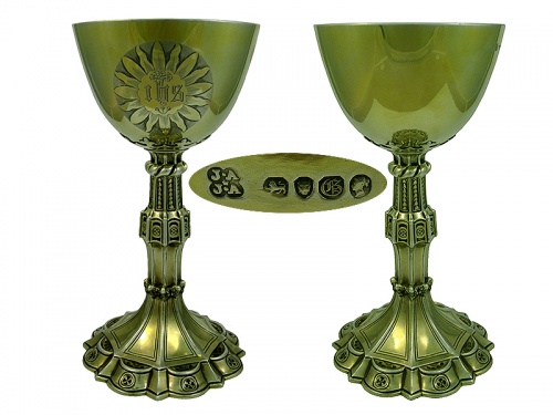 Pair of  Victorian Silver Chalices 1842